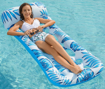 Jasonwell Inflatable Pool Float Lounge - Pool Floaties Rafts for Adults Floating Pool Lounger Sun Tanning Floats Cool Water Floaty for Swimming Pool Lake Float Beach Pool Party Toys - Jasonwell